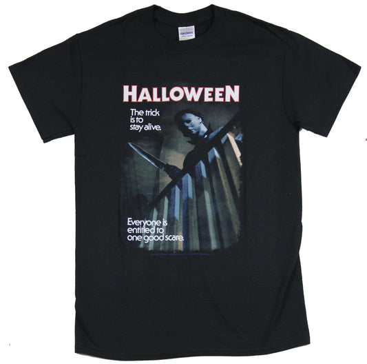 Halloween Mens T-Shirt - Trick Is to Stay Alive Poster