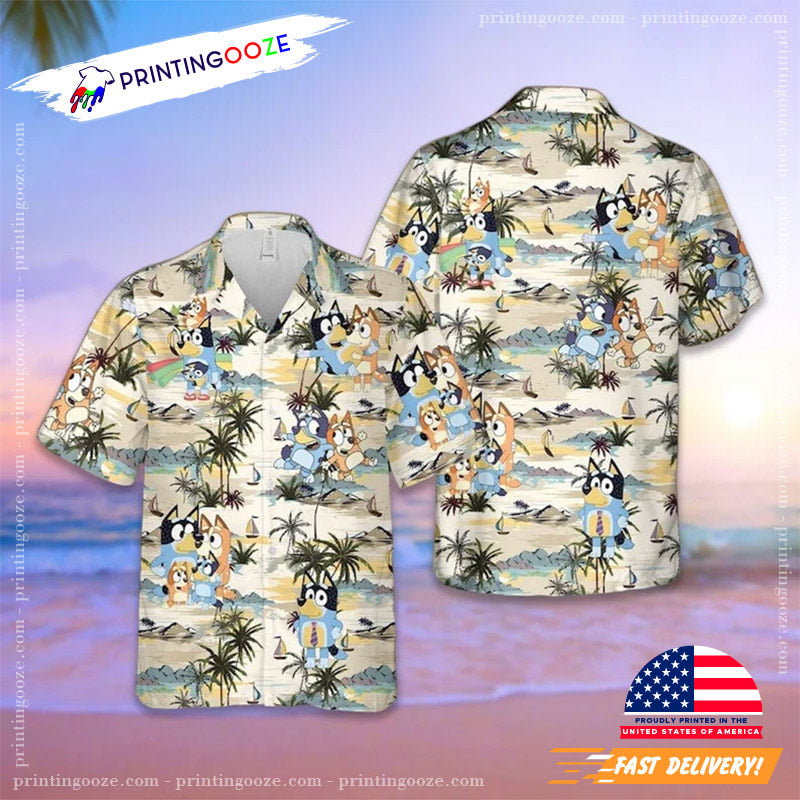 Bluey Family Hawaiian Shirt, Bluey TV Show Shirt