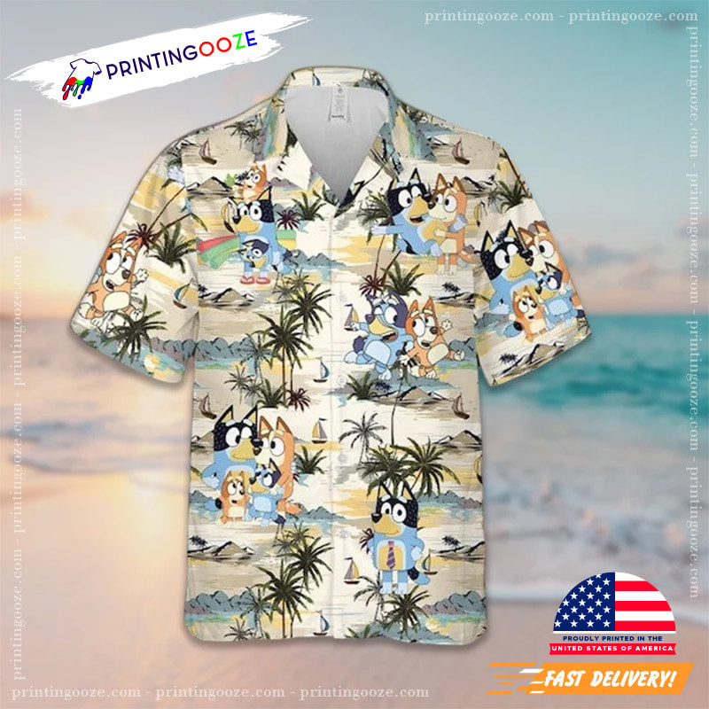 Bluey Family Hawaiian Shirt, Bluey TV Show Shirt