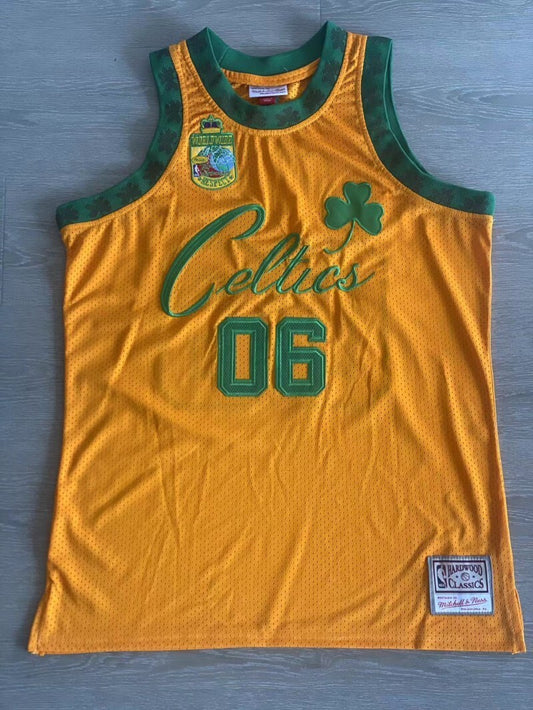 bodega x mitchell&ness “worldwide respect” Collaboration Celtics 06 Yellow Embroidered Style 5