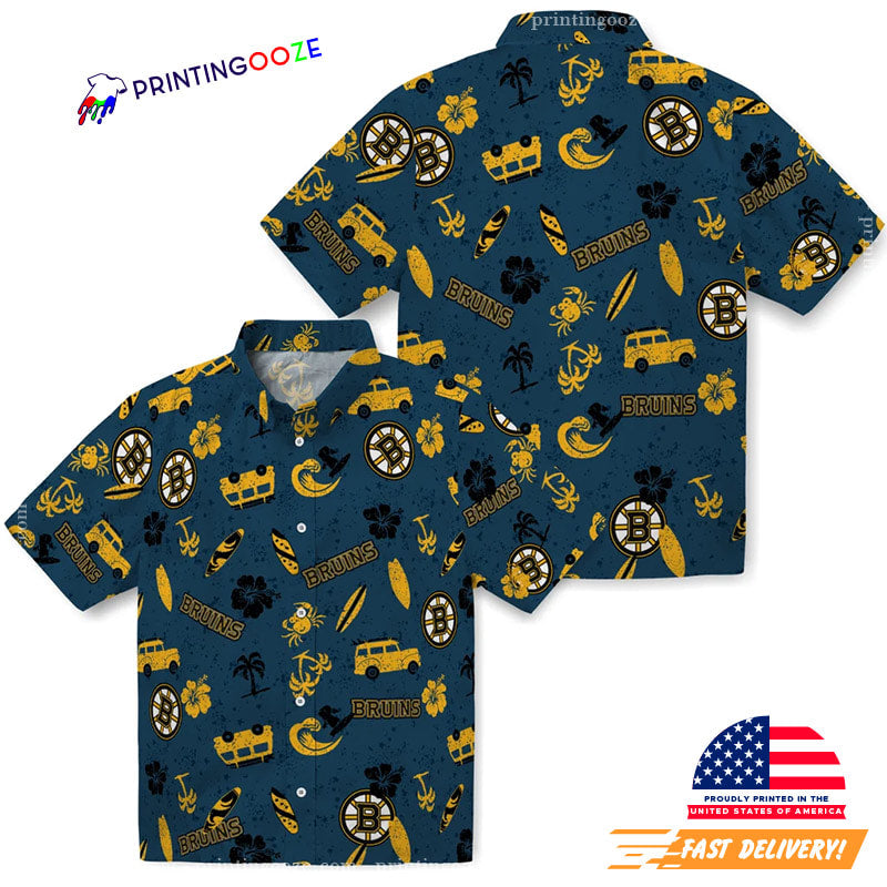 Boston Bruins Ice Hockey​ Hawaiian Shirt No. 7