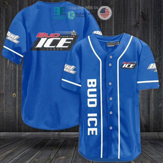 BEST Bud Ice logo blue Baseball Jersey