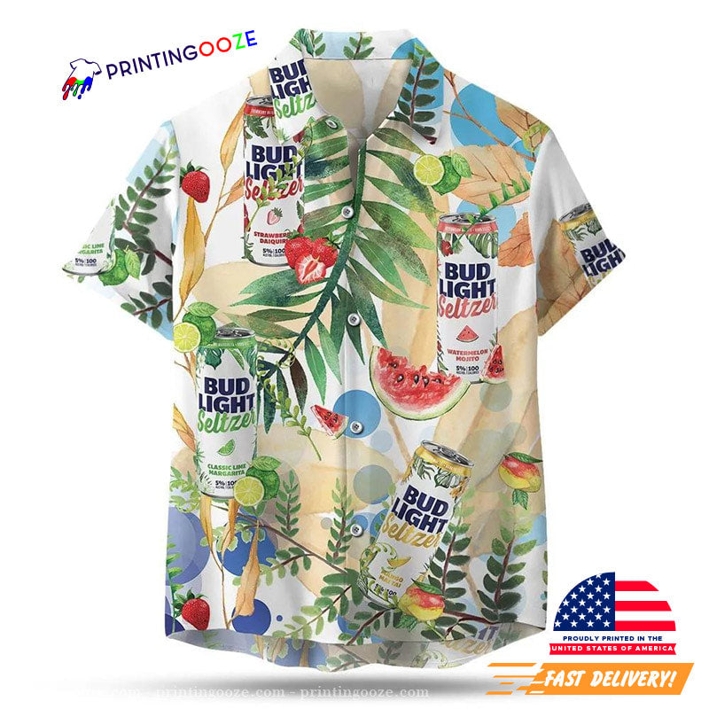Bud Light Soda Seltzer Hawaiian Shirt
