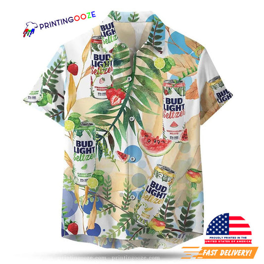 Bud Light Soda Seltzer Hawaiian Shirt
