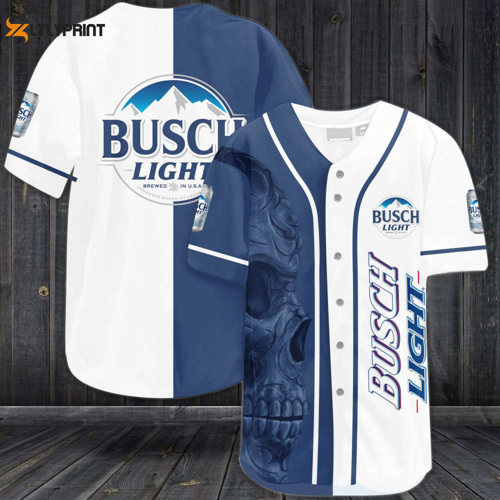 Busch Light Skull Baseball Jersey - lylyprint.com