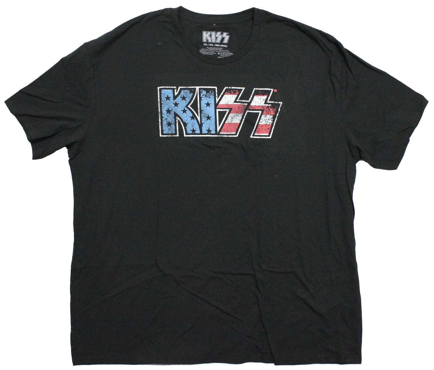 Kiss Band Mens T-Shirt - American Flag Patriotic Band Name