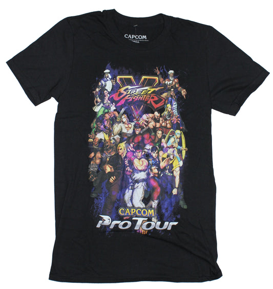 Street Fighter Mens T-Shirt - Street Fighter V Pro Tour Giant Cast Image