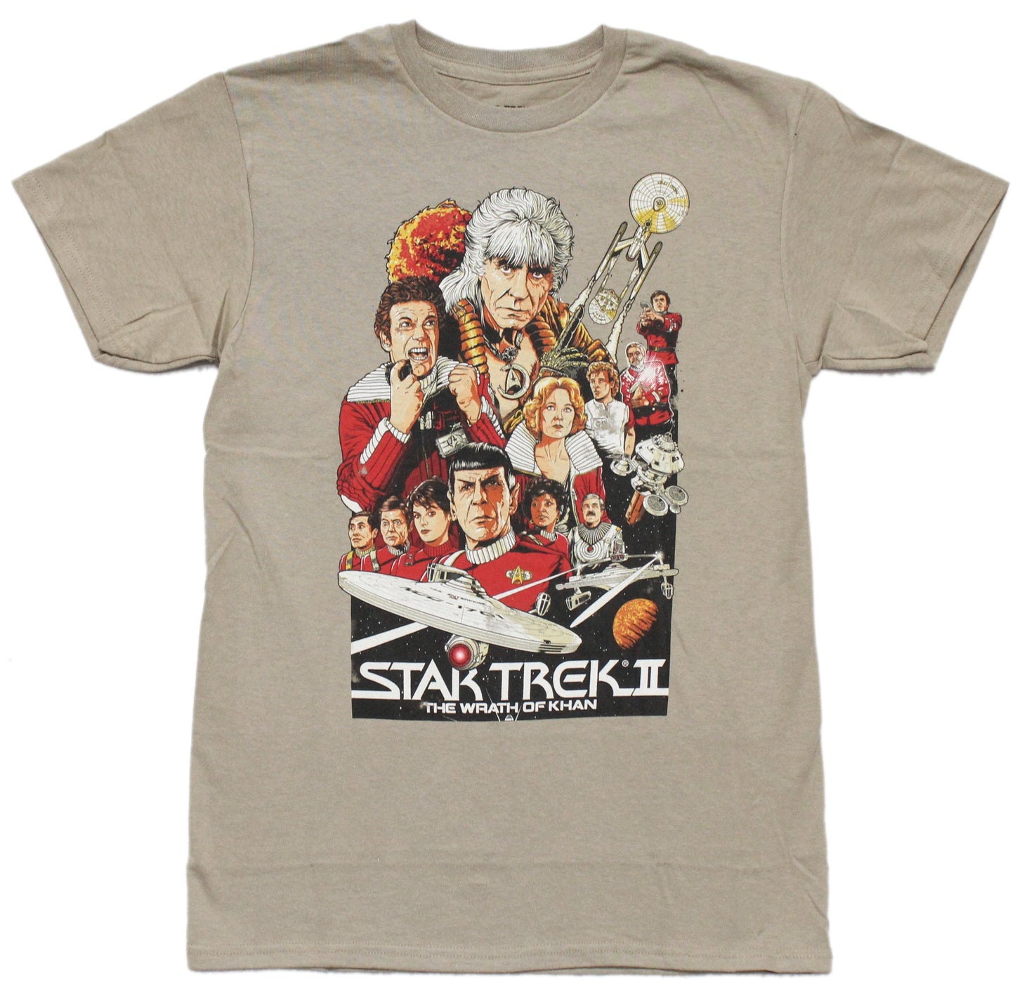 Star Trek 2 The  Wrath of Khan Mens T-Shirt  -Movie poster Collage