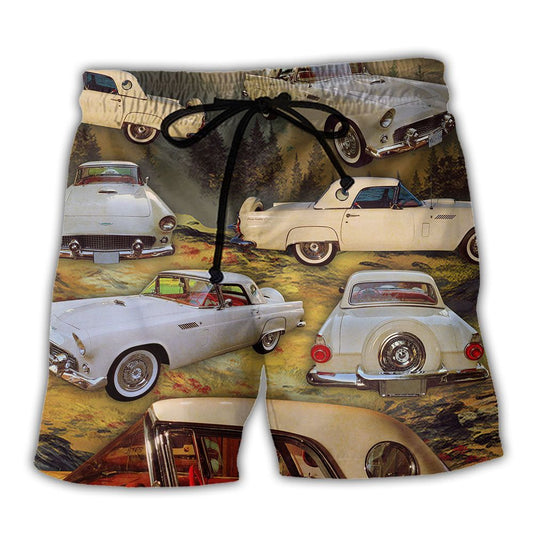Car Amazing Cars In To The Mountain Trendy Aloha Hawaiian Beach Shorts