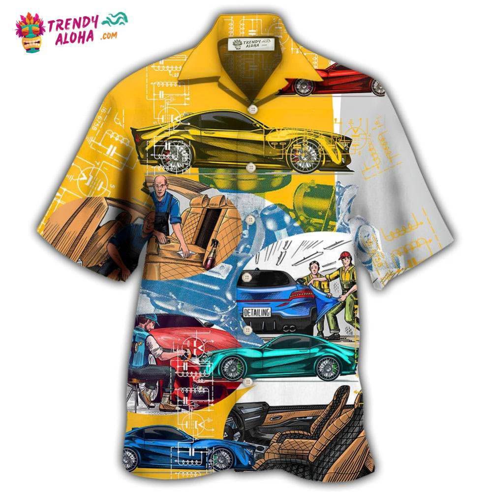 Car Auto Detailing Automobile Center Hawaiian Shirt - Trendy Aloha