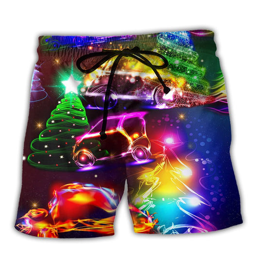 Car Christmas Merry Everything Happy Always Trendy Aloha Hawaiian Beach Shorts