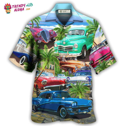 Car Classic Make Me Happy Love Beach Hawaiian Shirt - Trendy Aloha