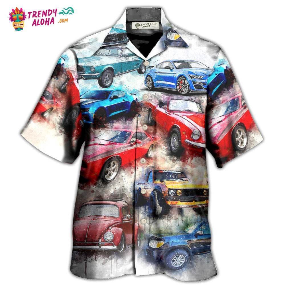 Car Classic Portrait For Car Lovers Hawaiian Shirt - Trendy Aloha