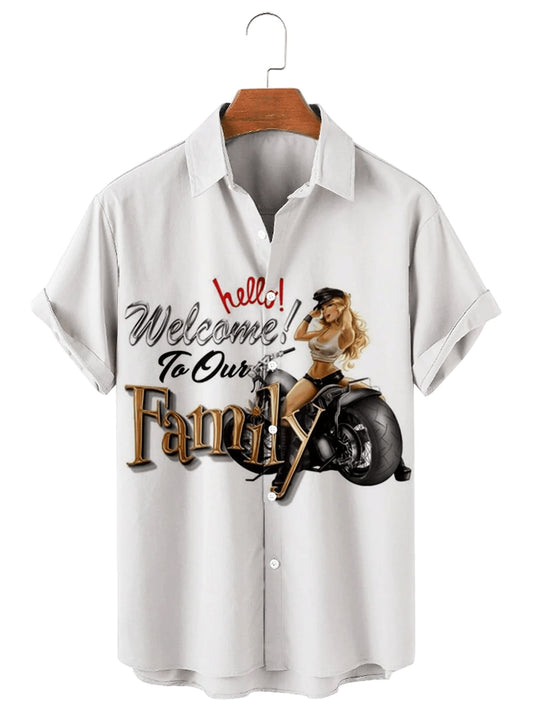 Car Color Matching Daily Simple Loose Trendy Hawaiian Shirt Vintage, Trendy Hawaiian Shirt For Men, Women