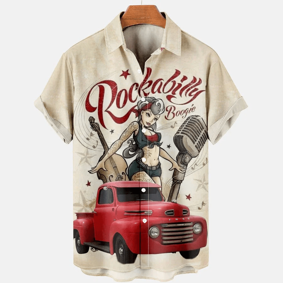 Car Enthusiasts' Dream Rock Beauty Hawaiian Shirt
