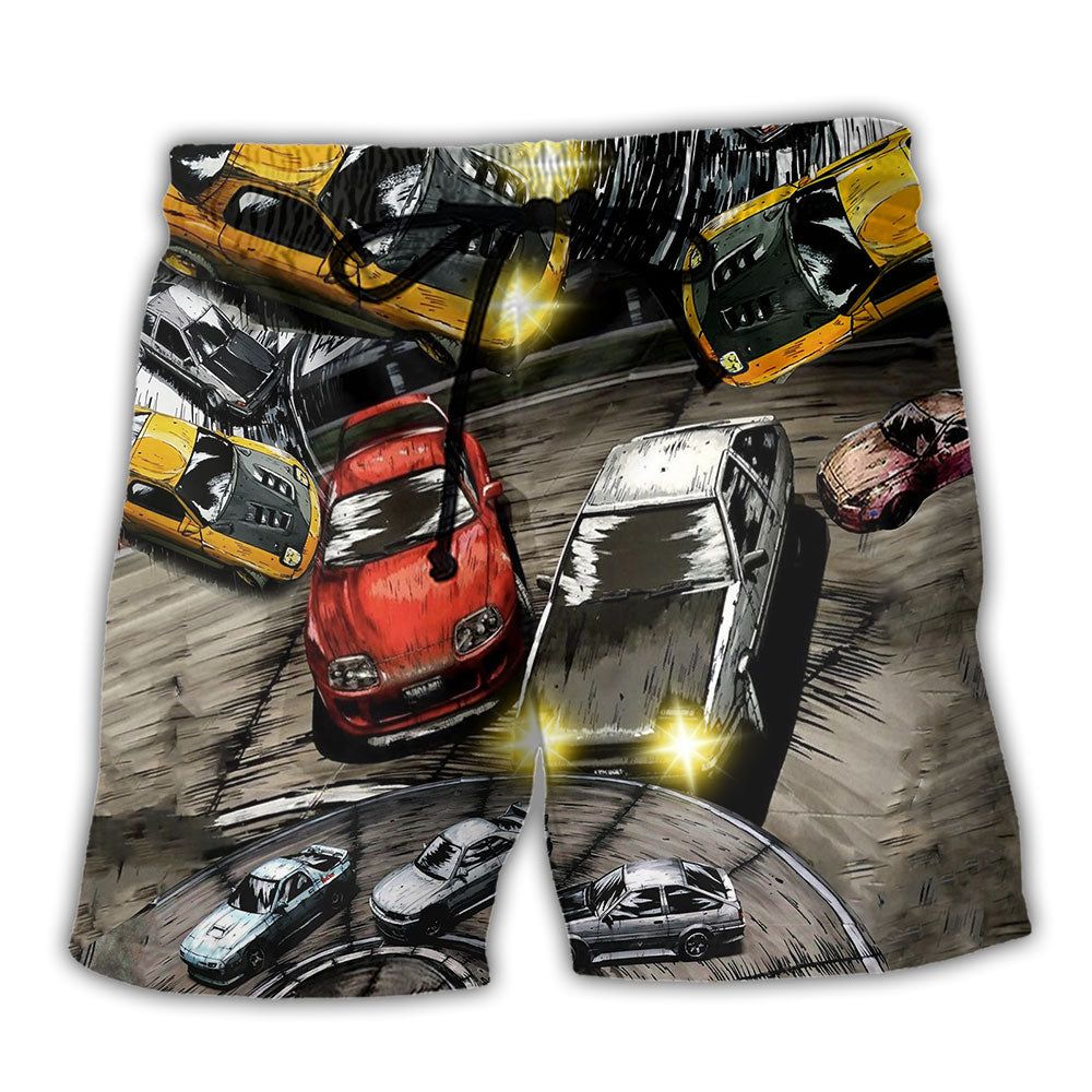Car I Make My Cars To Go Trendy Aloha Hawaiian Beach Shorts