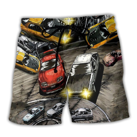 Car I Make My Cars To Go Trendy Aloha Hawaiian Beach Shorts