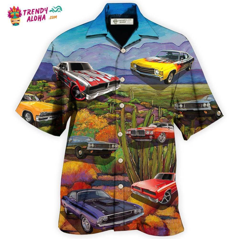 Car Landscape Style Hawaiian Shirt - Trendy Aloha