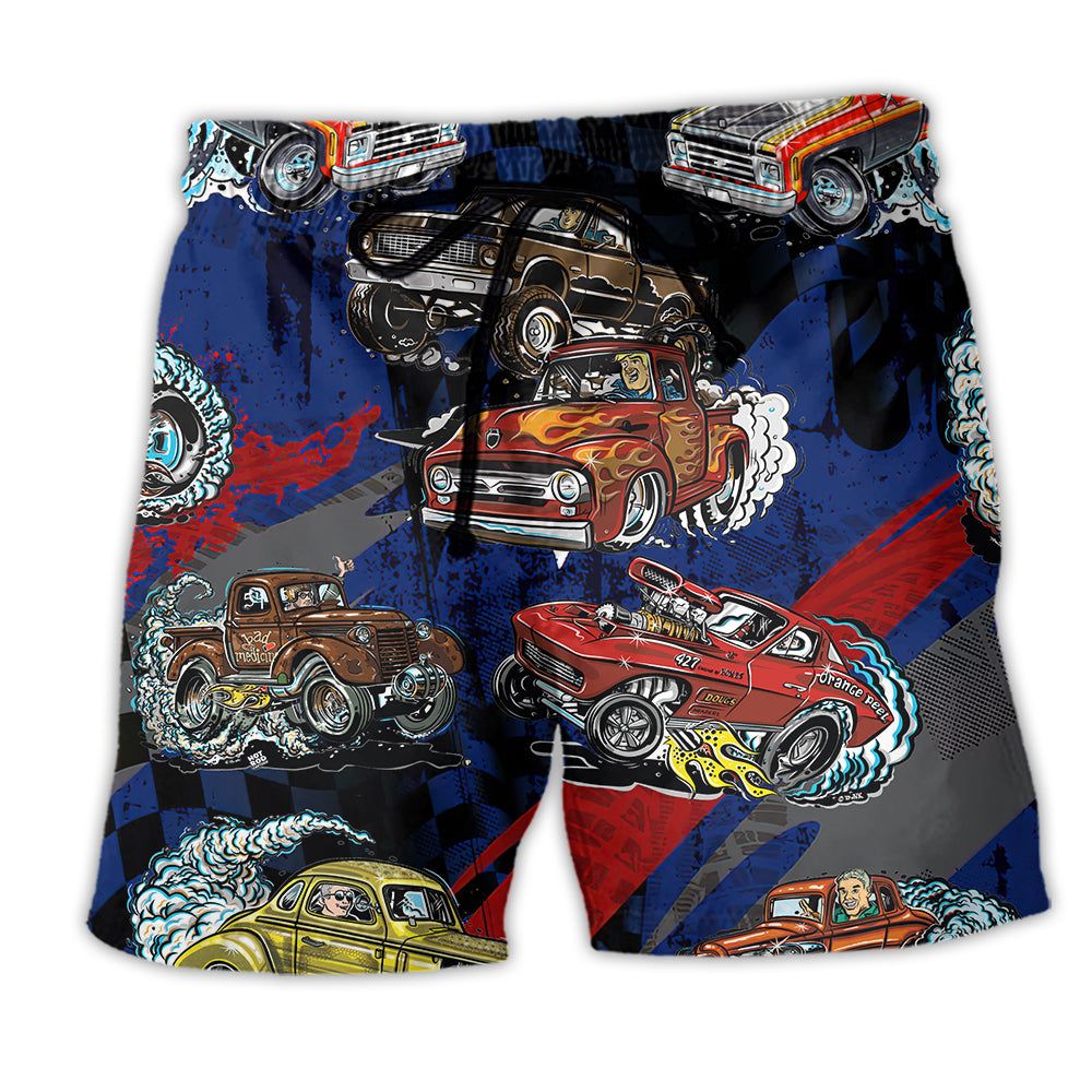 Car Off Road Racing Is My Life Art Trendy Aloha Hawaiian Beach Shorts