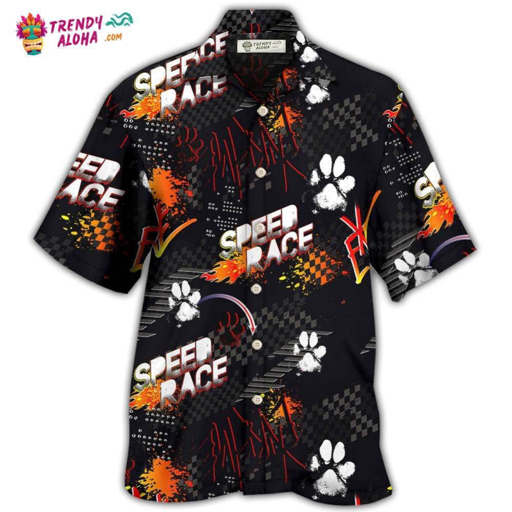Car Racing I Like Racing And Dogs Hawaiian Shirt - Trendy Aloha