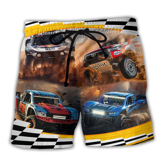 Car Racing Off Road Racing Is Our Life Trendy Aloha Hawaiian Beach Shorts