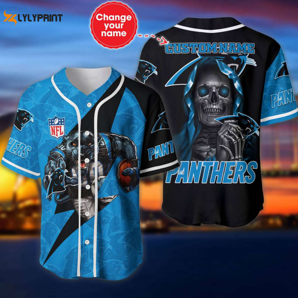 Carolina Panthers Personalized Baseball Jersey Fan Gifts - lylyprint.com