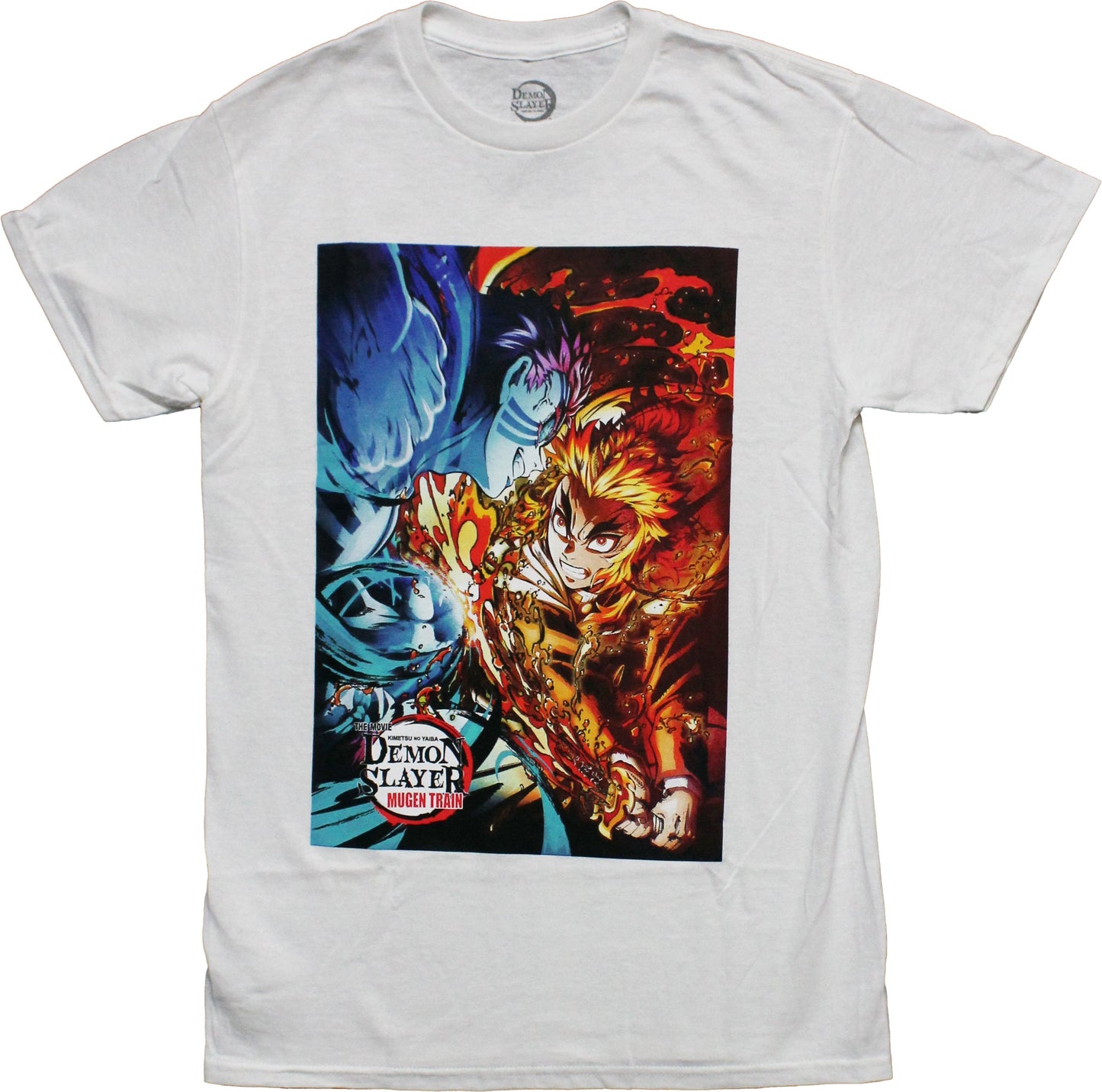 Demon Slayer Mens T-Shirt - Mugen Train Movie Rengoku Akaza Battle Style001