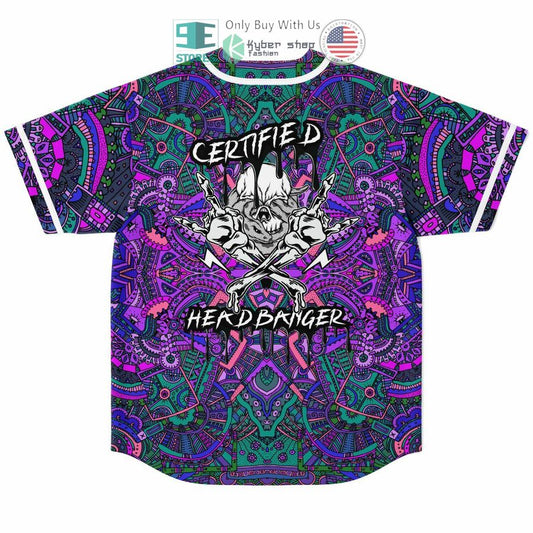 BEST Certified Headbanger trippy Baseball Jersey