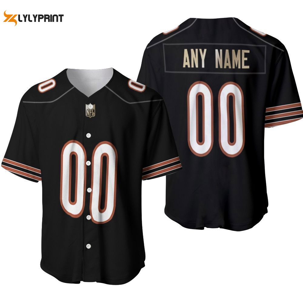 Chicago Bears American Football Team Custom Game Navy Designed Allover Custom Gift For Bears Fans Baseball Jersey Gifts for Fans - lylyprint.com