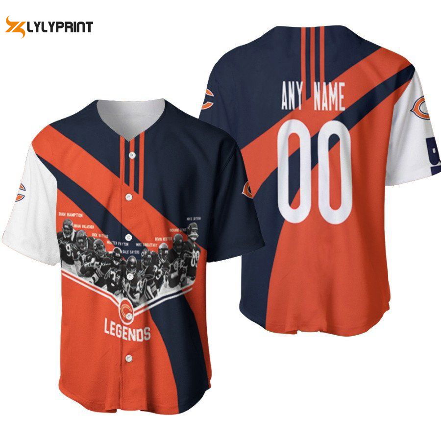 Chicago Bears Legends Great Team Champions Members List Designed Allover Gift With Custom Name Number For Bears Fans Baseball Jersey Gifts for Fans - lylyprint.com