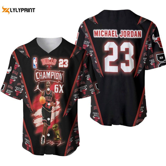 Chicago Bulls Michael Jordan 23 Champion Best Player Baseball Jersey Gifts for Fans - lylyprint.com