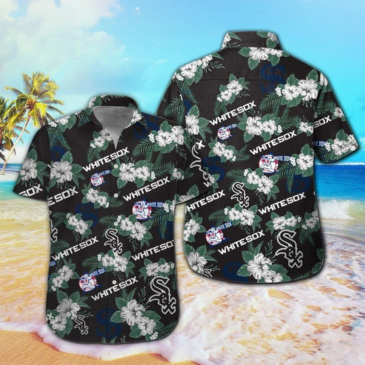 Chicago White Sox Short Sleeve Button Up Tropical Hawaiian Shirt VER06