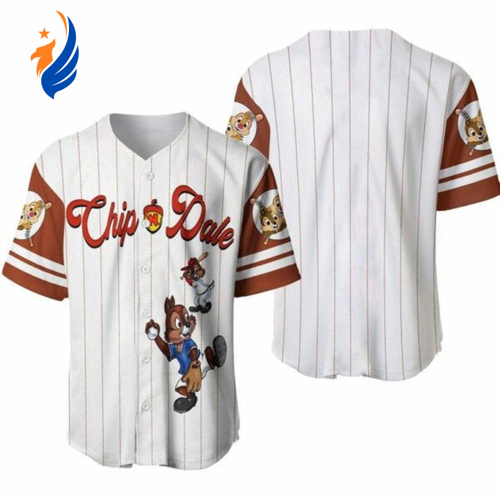 Disney Chip and Dale Mickey and Friends Baseball Jersey - Perfect Gift for Disney Lover - Bafud