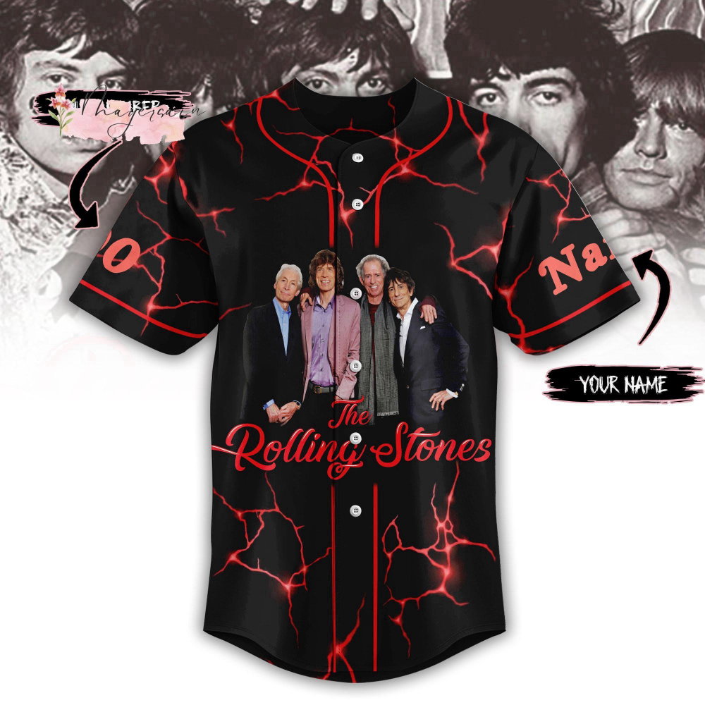 Christmas Stones Script Tongue Baseball Jersey Shirt, Rock And Roll Baseball Jersey, Rolling Jersey Shirt, Music Lover Baseball Shirt - Aopprinter
