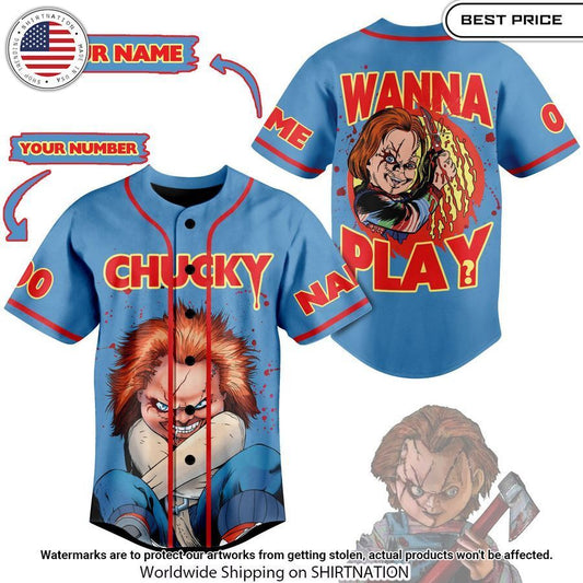 Chucky Wanna Play Custom Baseball Jersey