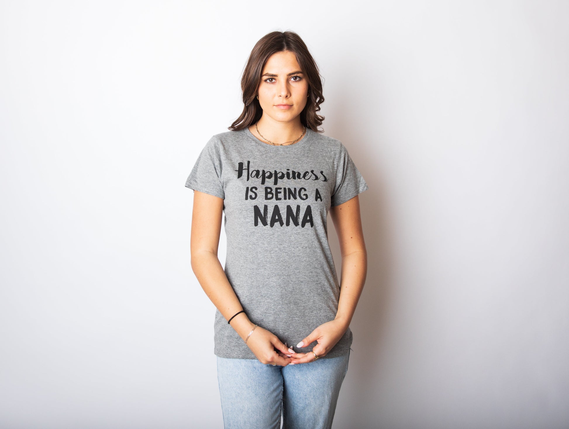 Happiness Is Being A Nana Women's T Shirt Hoodie, Sweatshirt | InkThreadWorks.com (Image 3)