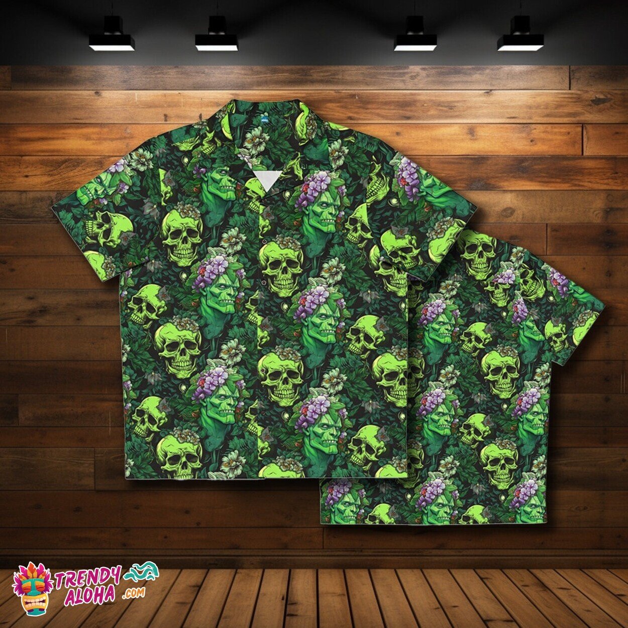 Classic Frankenstein Horror Men's Hawaiian Monster Movie Shirt