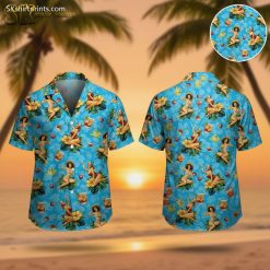 Pin-Up Girls Cocktail Hawaiian Shirt - Tropical Drinks Summer Beach Aloha Button Down Short Sleeve