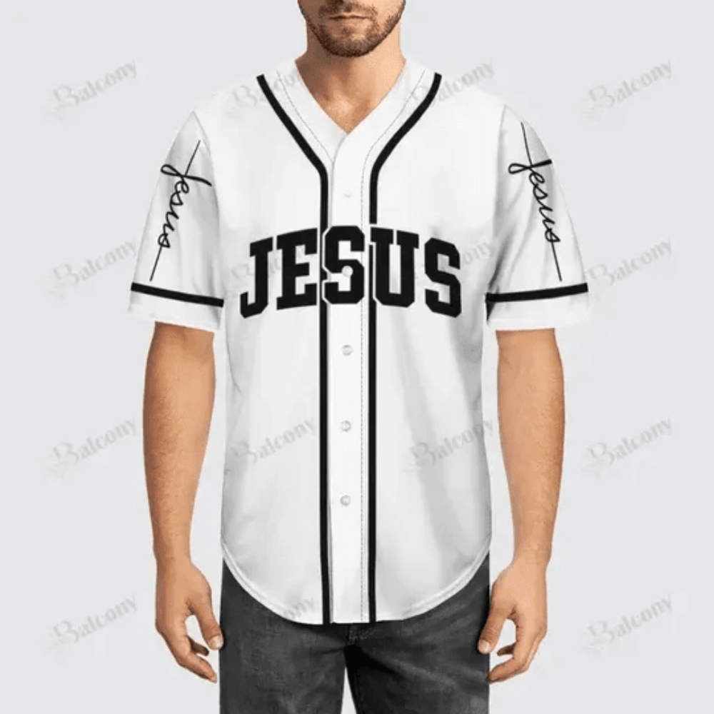 Colorful Jesus I Feel In Love Baseball Jersey Adult Unisex S-5XL Full Size