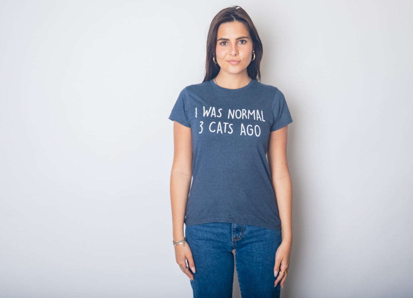 I Was Normal 3 Cats Ago Women's T Shirt Hoodie, Sweatshirt | InkThreadWorks.com (Image 4)