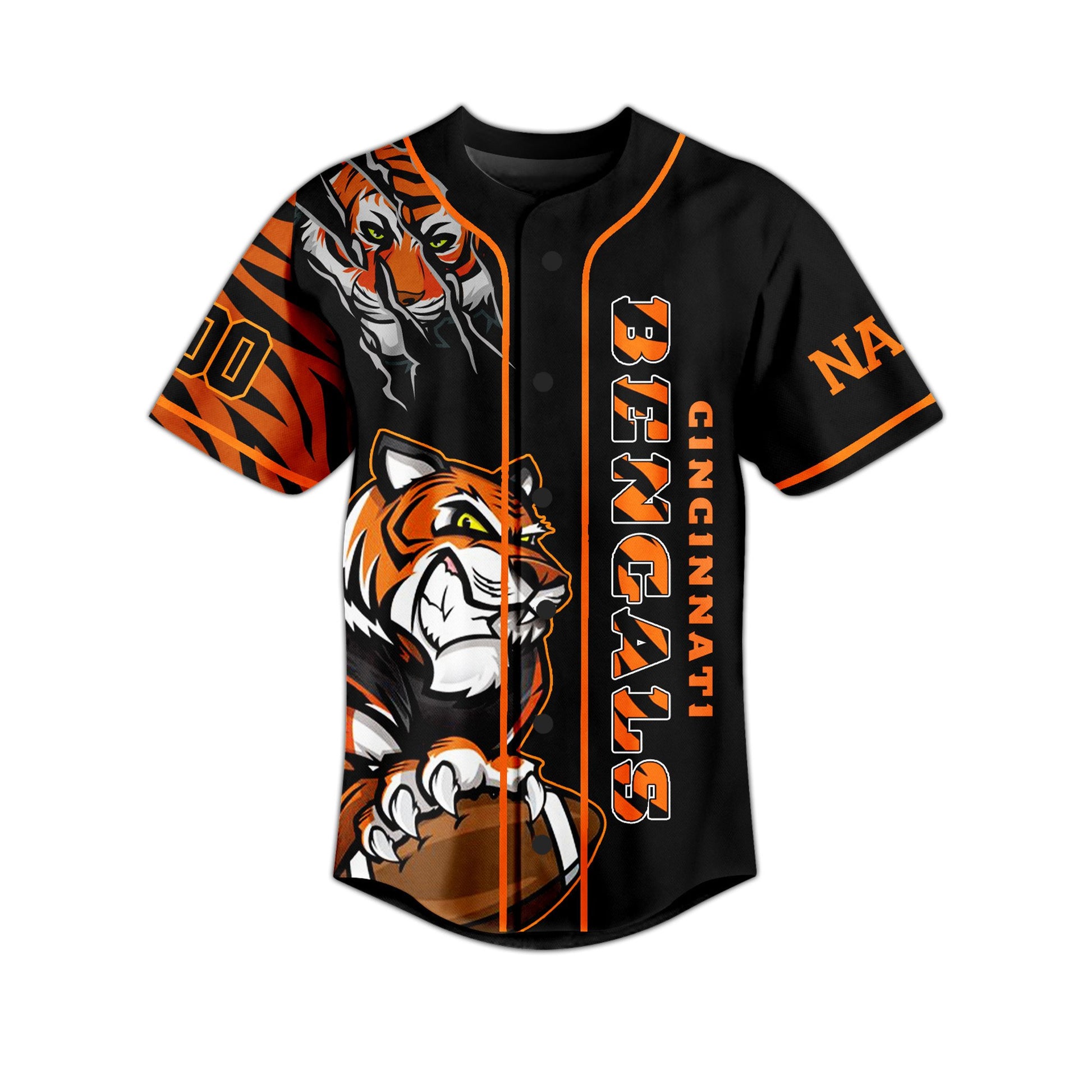 Cool Cincinnati Bengals Customized Baseball Jersey