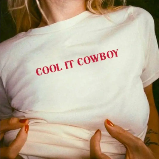 cool it cowboy BABY TEE western baby tee country coastal cowgirl graphic tee shirt country concert outfit