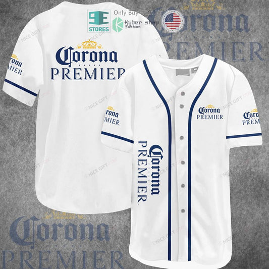 BEST Corona Premier logo white Baseball Jersey