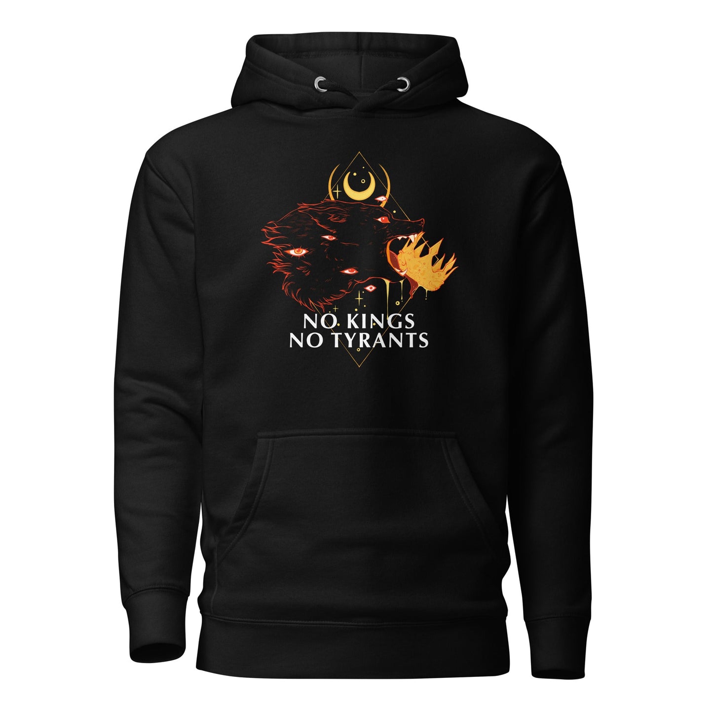 No Kings Wolf, Unisex Hoodie T-Shirts, Sweatshirt | InkThreadWorks.com (Image 1)