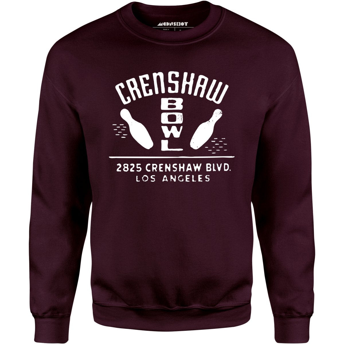 Crenshaw Bowl - Los Angeles, CA - Vintage Bowling Alley - Unisex Sweatshirt