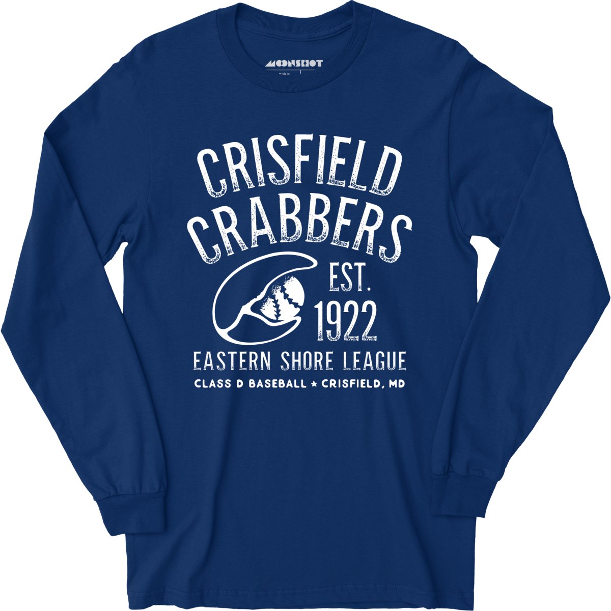 Crisfield Crabbers - Maryland - Vintage Defunct Baseball Teams - Long Sleeve T-Shirt