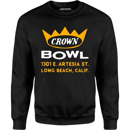 Crown Bowl - Long Beach, CA - Vintage Bowling Alley - Unisex Sweatshirt