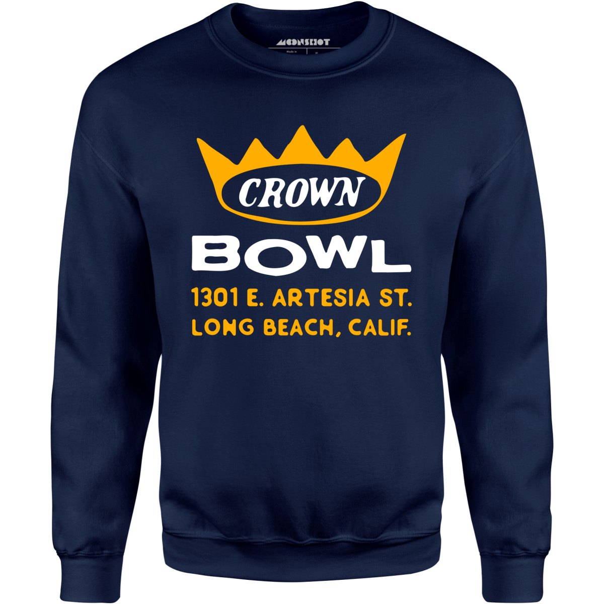 Crown Bowl - Long Beach, CA - Vintage Bowling Alley - Unisex Sweatshirt