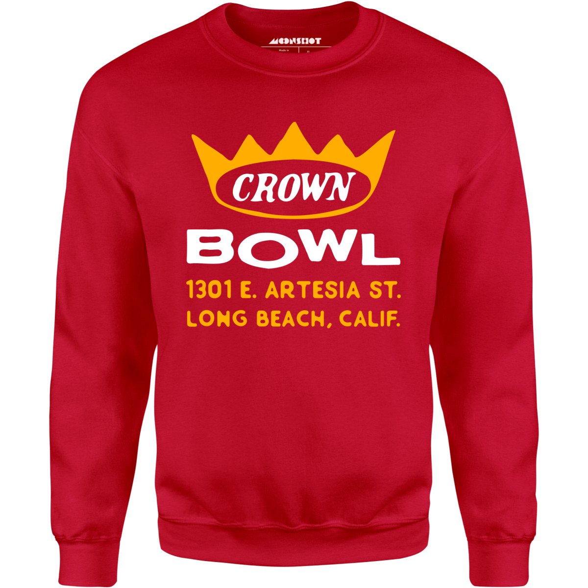 Crown Bowl - Long Beach, CA - Vintage Bowling Alley - Unisex Sweatshirt