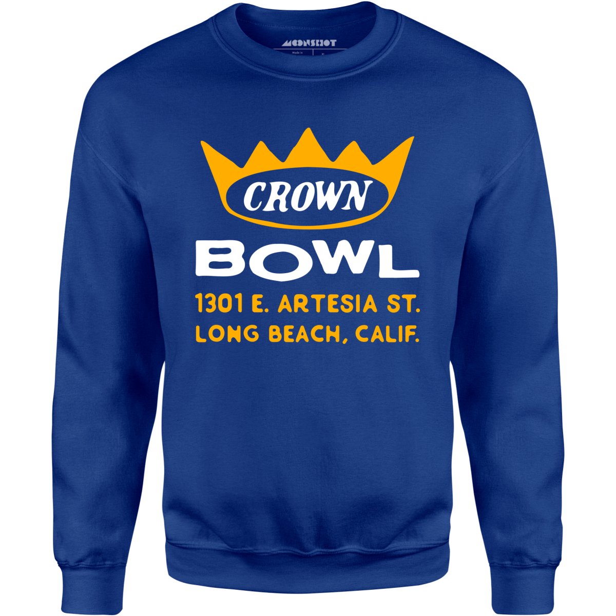 Crown Bowl - Long Beach, CA - Vintage Bowling Alley - Unisex Sweatshirt